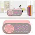 Miniatyrbilde 6 av 9: Digital vekkerklokke, liten bordklokke Bluetooth 5.0 klokkehøyttaler HiFi LED speilskjerm Micro USB ladeklokke radio smartklokke for soverom,