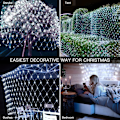 Miniatyrbilde 6 av 9: 12ft x 5ft 360 LED julelysnett, 8 moduser busknettlys koblingsbart, timer, vanntett for juletre, busker, hage, utendørs