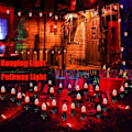 Miniatyrbilde 7 av 7: C9 Halloween Pathway Lights Outdoor, 38Ft Halloween Blood Teardrop Pathway String Lights med 25 C9 Flicker Flame Lights, Halloween Dekorasjon