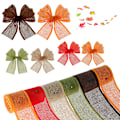 Miniatyrbillede 3 af 5: 2 ruller Burlap Wired Ribbon, Håndlavet linne Ribbon Roll Wired Edge