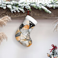 Miniatyrbild 6 av 8: God Jul Marmor-Julklappsäckar, 45 cm, mjuka julklappsäckar, klassiska presentpåsar för fest, semester, eldstad, dekorationer, Fa