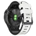 Miniatyrbillede 5 af 5: Til Garmin Fenix 7 / 6 / 5 Krokodille Tekstur Silikone Læder Rem EHX White