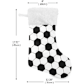 Miniatyrbillede 3 af 7: Jule-Strømpe, Personlige Jule-Strømper 2-pak Sort Hvid Fodbold 45,7 cm Jule-Strømper Hængende Ornament Pejs til Trædekoration