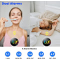 Miniatyrbild 3 av 9: Uppgraderad digital väckarklocka, barn tonåringar digital klocka sängbord, stor färgstark LED-display, Baery USB-väckarklocka med snooze 2 larm 12/24H 4