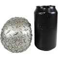 Miniatyrbillede 6 af 8: Ebros Gave Metallic Finish Industrial Diamond Plate Surface Cranium Skull Figurine 4.5\" L Resin     Ossuary Macabre Skulls Ghost Sculpture Silver