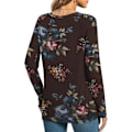 Miniatyrbilde 3 av 4: 2023 Høst Vinter Dame Tunika Topper Lang Ermet Casual T-Skjorter Front Twist