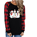 Miniatyrbild 5 av 5: Jultröjor för kvinnor 2023 Höstmode Raglan Långärmad Pullover