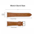 Miniatyrbild 3 av 5: För Fitbit Versa 4 / Sense 2 Universal Äkta Läder Klockarmband NZQ Brown