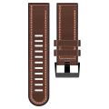 Miniatyrbillede 2 af 4: For Garmin Fenix 7x Tricolor Stitching Silikone Læder Rem SIV Coffee