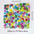 Miniatyrbilde 3 av 5: Assorterte farger glassmosaikkfliser - 200g glitter krystallmosaikksteiner for håndverk
