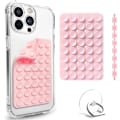 Pikkukuva 1 / 5: Imukuppikiinnike, kaksipuolinen silikonikotelo, tarttuva ote iPhonelle ja Androidille, handsfree-fidget-lelupeili suihkuun, puhelinpidike selfieitä ja videoita varten