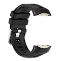 Miniatyrbillede 4 af 5: Til Garmin Instinct 2s Silikone Rustfrit Stål Spænde Urrem FGU Black