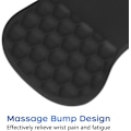 Miniatyrbild 4 av 7: Ergonomiskt handledsstöd för musmatta med massagedesign, handledsstöd i minnesskum för smärtlindring, musmatta med halkfri PU-bas, musmattor för trådlöst