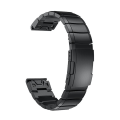Miniatyrbillede 2 af 5: For Garmin Instinct Crossover 22mm Skildpadde Skal Rustfrit Stål Urrem GIC Black
