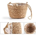 Miniatyrbild 3 av 7: Växtupphängningar Hängande korg Jute rep Hängande blomkorg Korgkorg Fällbar sjögräs Blomkruka Macrame växtupphängningar Suckulent Krukväxt 3