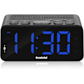 Miniatyrbild 1 av 7: Digital väckarklockradio med AM/FM-radio, flerfärgade 1,4-tums LED-siffror, förinställning, sömntimer och tydlig display med dimmer för sovrummet vid sängen,