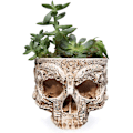 Miniatyrbilde 5 av 7: Halloween-skalleaskebeger for morsomme spøkelsesrøykergaver, sigarer, sigaretter, askebeger Retro Skull Askebeger, gotiske hjemmedekorgaver  Små  Små