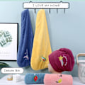Miniatyrbild 2 av 5: 5-pack tecknat print mikrofiber vått hår torkar handdukar, Super