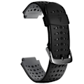 Miniatyrbillede 1 af 4: For Garmin Forerunner 220 To-farvet silikone urrem ZQB Black Grey