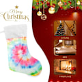 Miniatyrbillede 7 af 7: Jule-Strømpe, Personlige Jule-Strømper 2-pak Tie Dye Regnbue Pride Swirl Print 45,7 cm Jule-Strømper Hængende Ornament Pejs