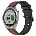 Miniatyrbillede 1 af 5: For Garmin Approach S40 20mm Vertikal To-farvet Silikonurrem OMJ Black-Red