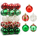 Miniatyrbild 1 av 5: Julgransprydnader, 30-pack julgranskulor Dekoration Set 2,36\" Grön Guld