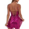 Miniatyrbillede 5 af 5: Sparkle Sequin Mini Kjole - Rygløs Stropløs Bodycon