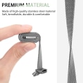 Miniatyrbillede 3 af 4: Justerbar rem til Fitbit Luxe/luxe Special Edition Fitness Tracker til kvinder og mænd i rustfrit stål mesh-løkke Space Gray