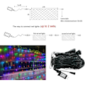 Miniatyrbilde 7 av 7: Fargerike julelys utendørs 8 moduser, 21ft x 5ft vanntette nettlys gigantiske 360 LED nettlys flerfargede fe-strenger jul