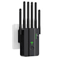 Miniatyrbillede 1 af 5: 2025 WiFi Extender - 6 Antenner AC300, 2 LAN-porte, 1-Tryks Opsætning m/ Ethernet