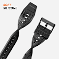 Miniatyrbillede 5 af 7: Silikone Rem med Rustfrit Stål Etui Kompatibel med Galaxy Watch Ultra 47mm Remme Beskyttende Etui til Mænd (Sort) Sort/Sort