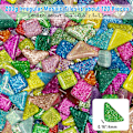 Miniatyrbillede 2 af 5: Assorterede farver glasmosaikfliser - 200g glitter krystalmosaiksten til håndværk