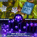 Miniatyrbild 3 av 7: Blomster Solcellslampor Utomhus String Vattentät 39ft 100LED Fe Lampor, Solcells Körsbärsblomstror String Lampor för Utomhus Trädgård Uteplats Gård Stängsel