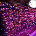 Miniatyrbilde 2 av 8: 5ft x 5ft Halloween Net Lights Utendørs Nettlys, 8 Moduser Timer Koblingsbar Vanntette Oransje Lilla Busklys Nettinglys for Oransje