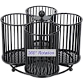 Miniatyrbillede 1 af 9: Blck ncil Holder Orgnizer ,30 Rotting n Holder for Desk Orgnizer ,Strong Metl 4 Cups Lrge Cpcity Desktop Sttionery Orgnizer for Black