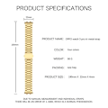 Miniatyrbillede 5 af 5: For Oppo Watch 3 Pro Tre-perle fladt spænde rustfrit stål urrem STH Gold
