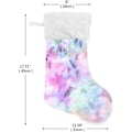 Miniatyrbillede 3 af 7: Jule-Strømpe, Personlige Jule-Strømper 2-pak Chic Tie Dye Regnbue Kalejdoskop 45,7 cm Jule-Strømper Hængende Ornament Pejs f