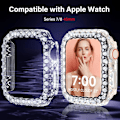 Miniatyrbillede 4 af 5: til Apple Watch Series 8/7 45 mm etui, [2-pak] hård PC Bling Bumper