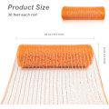 Miniatyrbillede 4 af 5: 2 ruller orange deko mesh bånd 10 tommer x 30 fod, basic metallic poly mesh bånd