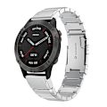 Miniatyrbillede 1 af 5: For Garmin Fenix 6x Sapphire 26mm Skildpadde Skal Rustfrit Stål Urrem ECB Sliver