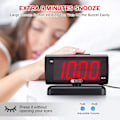 Miniatyrbild 6 av 9: Väggklocka för sovrum 5\" Stor LED Digital Klocka för Seniorer, Dimbar Enkel för Sovrum, Justerbar Volym/Snooze/Baery Backup/Swivel Röd