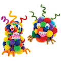 Miniatyrbild 4 av 5: Pompom för pyssel - Paket med 200 färgglada minipompom för DIY-projekt