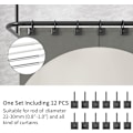 Miniatyrbilde 2 av 5: Rustfrie dusjgardinstangringer - 12-pak, svart