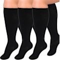 Miniatyrbillede 1 af 5: Plus Size Kompressionsstrømper - 3 par til bred læg, 20-30 mmHg støtte