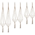 Miniatyrbild 1 av 5: Växthängare för inomhusmakrame hängande planteringskärl (6-pack)