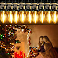 Miniatyrbillede 3 af 6: Tilbehørssnor med 9 LED-pærer 16,4 fod C7-ledning Klipslys med dobbelt ekstra sikring, blæseform julehalloween-lyssnor-dekoration til