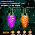 Miniatyrbilde 7 av 7: Halloween-lys, 32,8 fot 50 LED C9 Halloween-lys med fargeskift, vanntett og koblingsbar plugg for hjemmefest hage