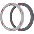 Miniatyrbild 1 av 5: Bezelring Kompatibel med Nothing by CMF Watch Pro 2 Bezel Självhäftande Skydd Anti-Repor Metall Skyddsram Fodral Loop (GråRöd&SilverRöd) Gr