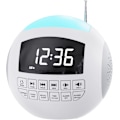 Miniatyrbild 1 av 7: Klockradio, Bluetooth-väckarklockradio, dubbel väckarklocka med USB-laddare, 7-färgs nattlampa, 12/24H, DST, 5 justerbar volym, dimmer för