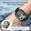 Pikkukuva 3 / 5: 【2 kpl】 2 in 1 vedenpitävä kotelo Apple Watch -näytönsuojalle 46 mm Series 10 -lisätarvikkeet karkaistulla lasikalvolla ja PC-puskurisuojuksella